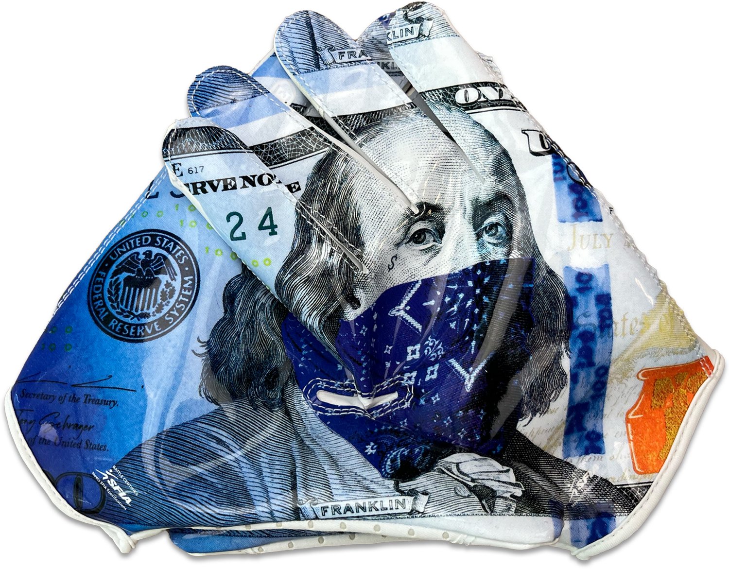 Battle Youth Blue Strips Doom Speed Gloves - view number 2