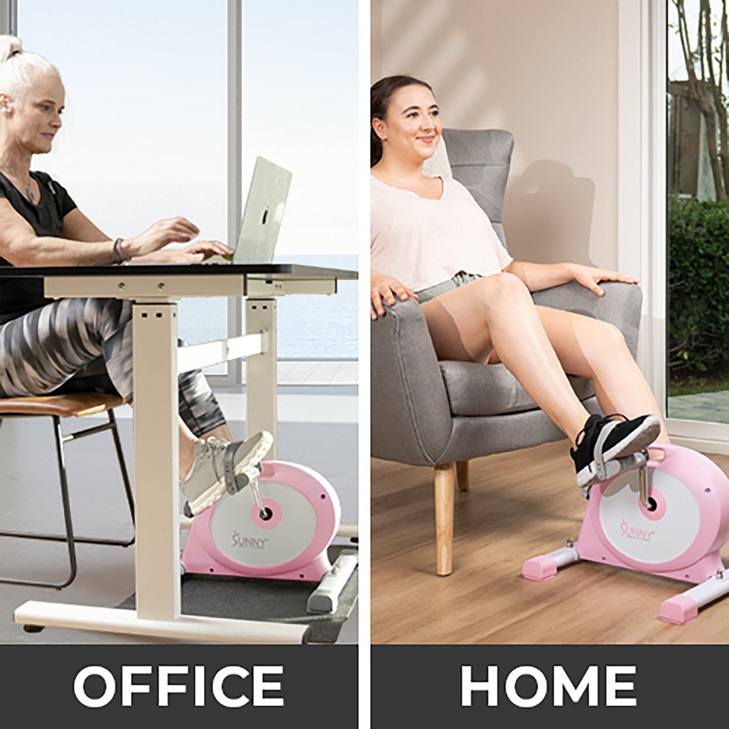 Sunny Health & Fitness 2-in-1 Under Desk Smart Mini Exercise Bike - view number 6