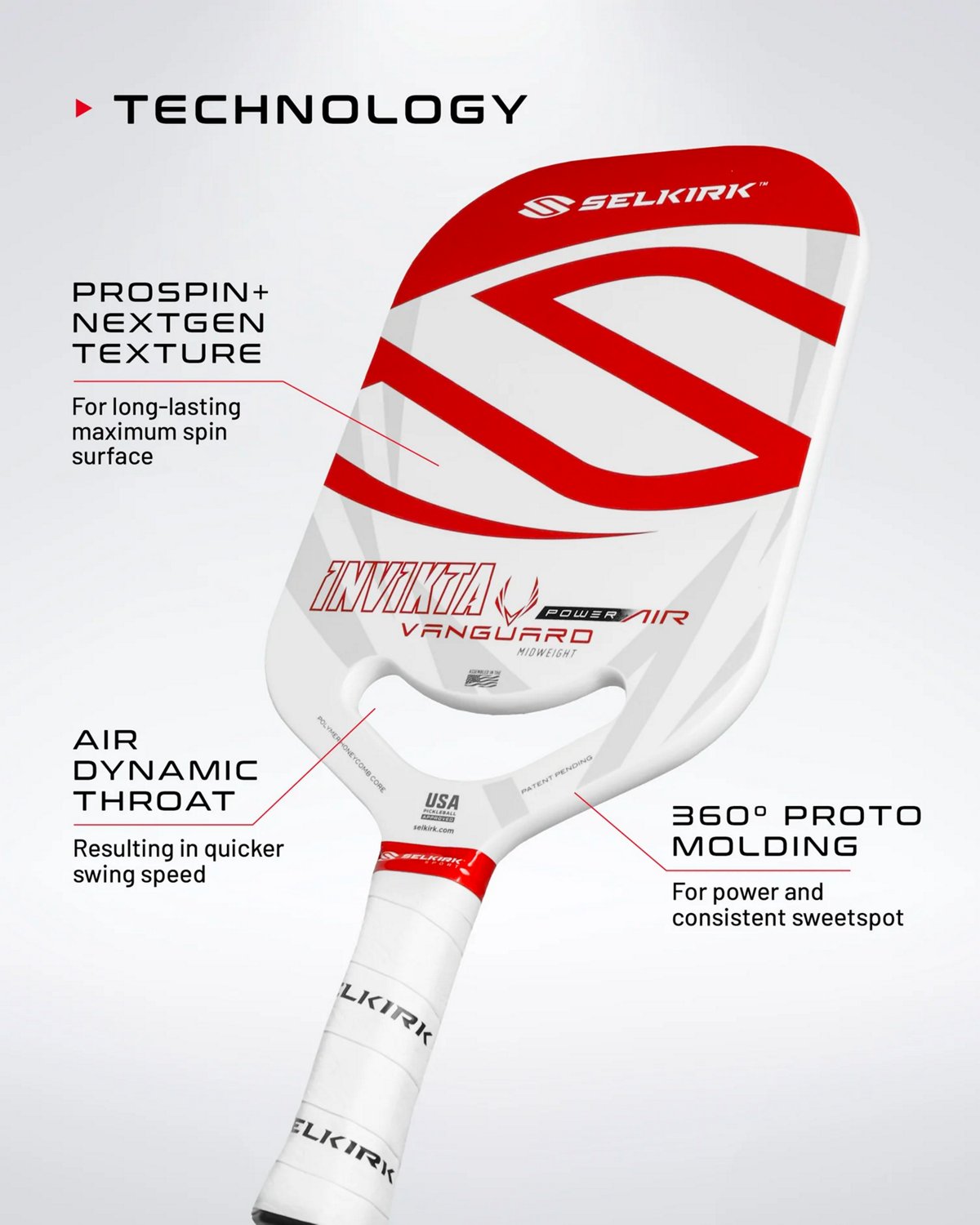 Selkirk Sport VANGUARD Power Air Pickleball Paddle - view number 3