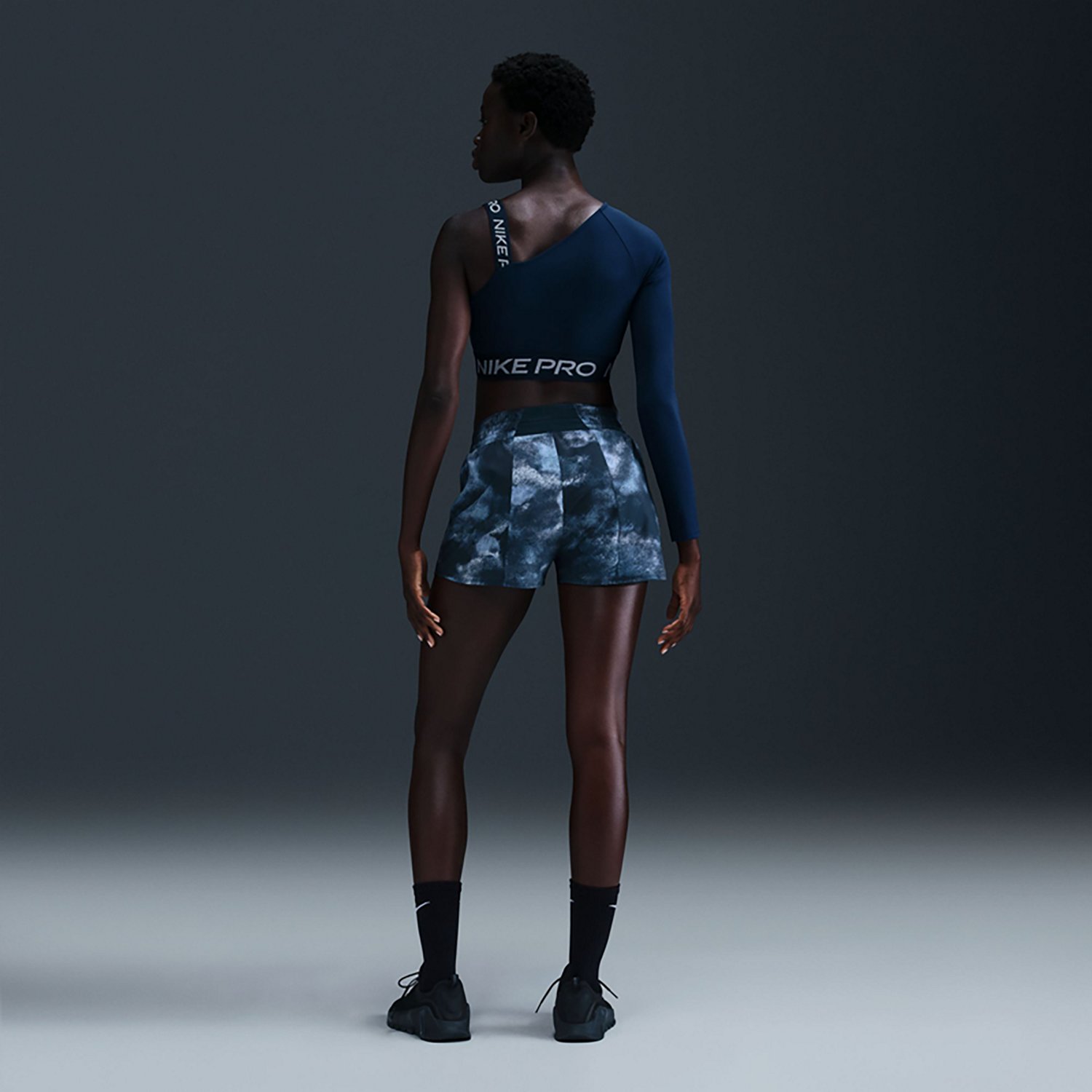 Nike Women's One Dri-FIT High-Waisted Brief-Lined Printed Shorts 3 in - view number 2