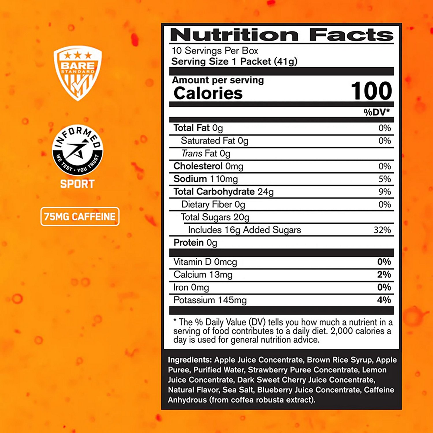 Bare Performance Nutrition Go Gel Caffeinated Mixed - view number 2