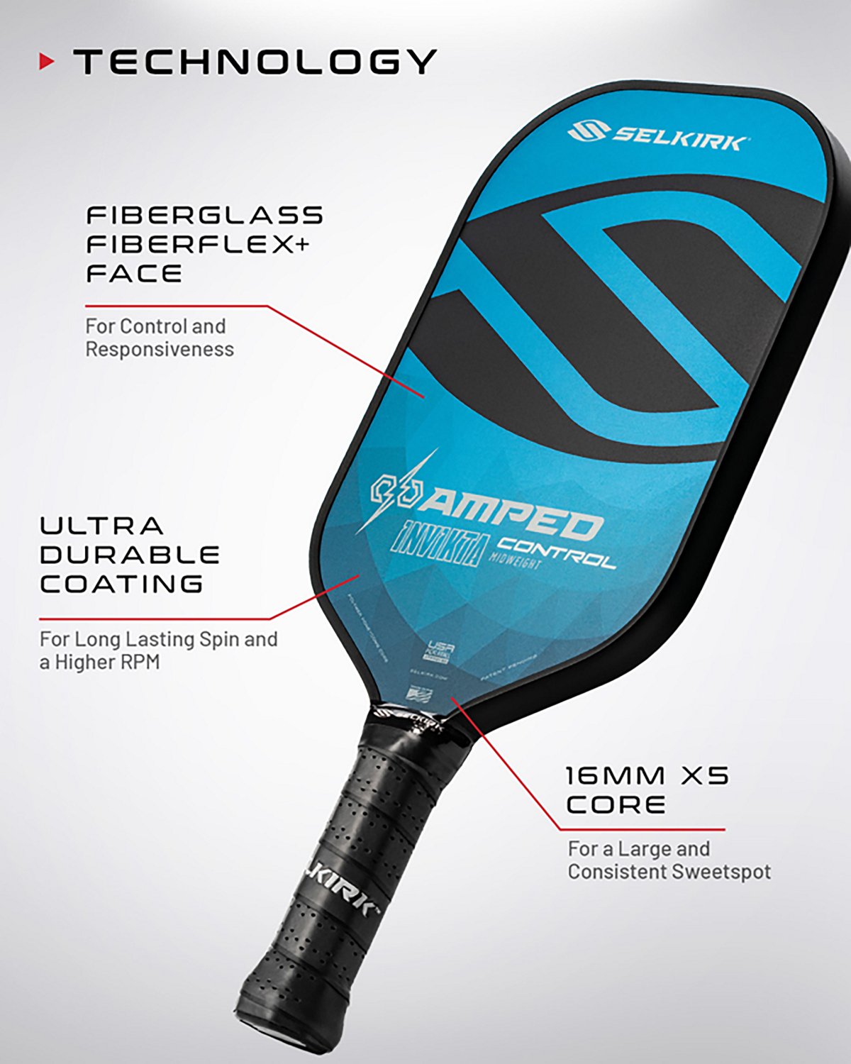 Selkirk Amped Control S2 Midweight Pickleball Paddle                                                                             - view number 6