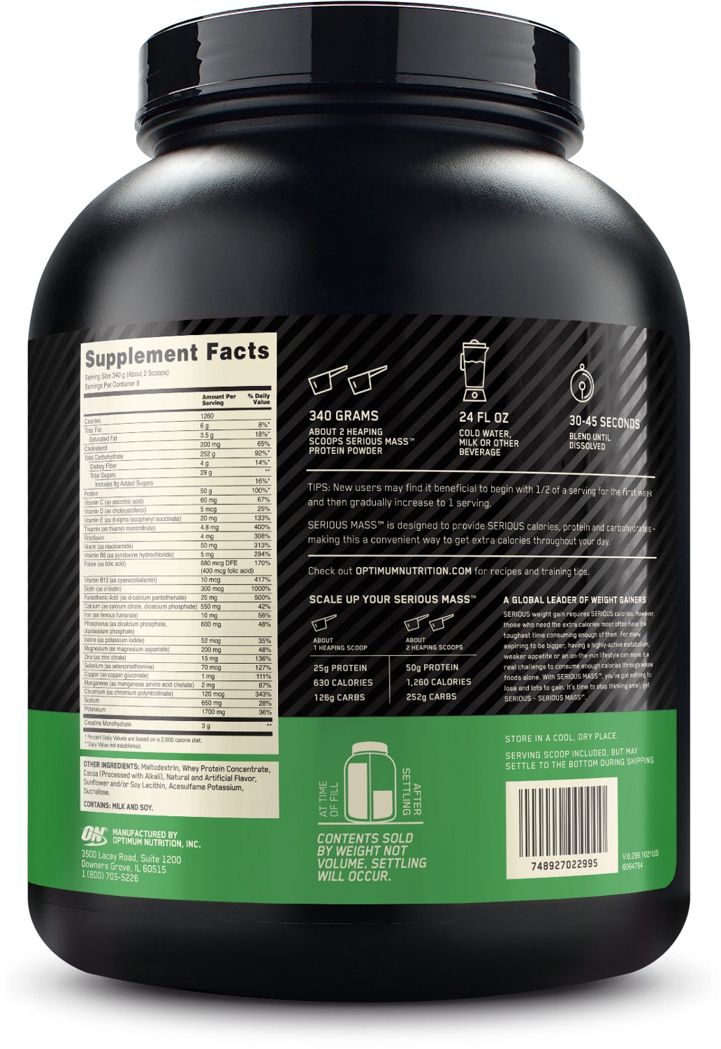 Optimum Nutrition Serious Mass Supplement                                                                                        - view number 2