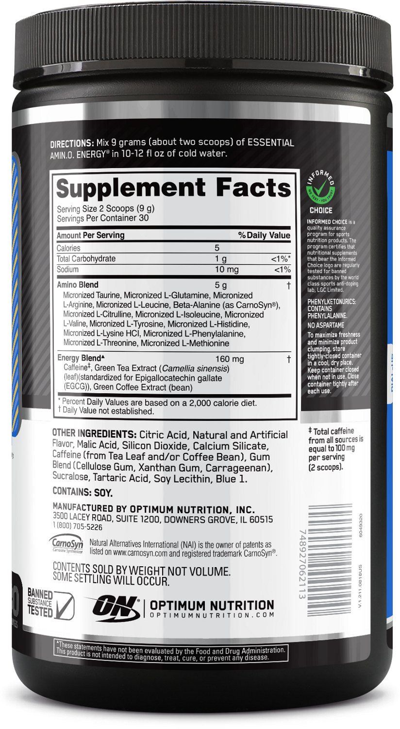 Optimum Nutrition Amino Energy Supplement                                                                                        - view number 2