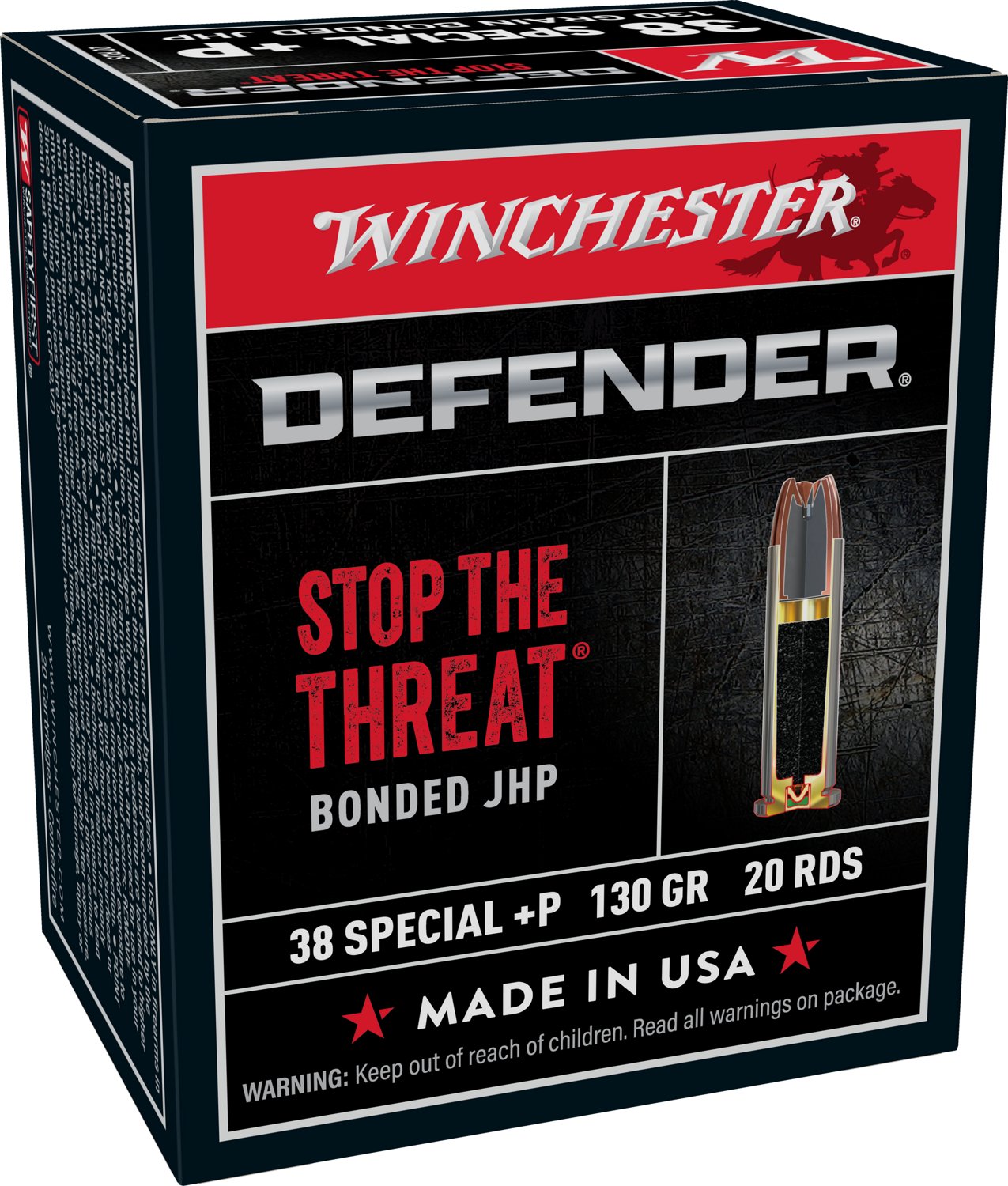 Winchester Bonded PDX1 .38 Special +P 130-Grain Handgun Ammunition