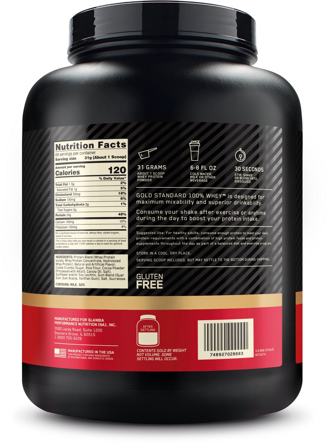 Optimum Nutrition Gold Standard 100 Percent Whey Protein Powder                                                                  - view number 2