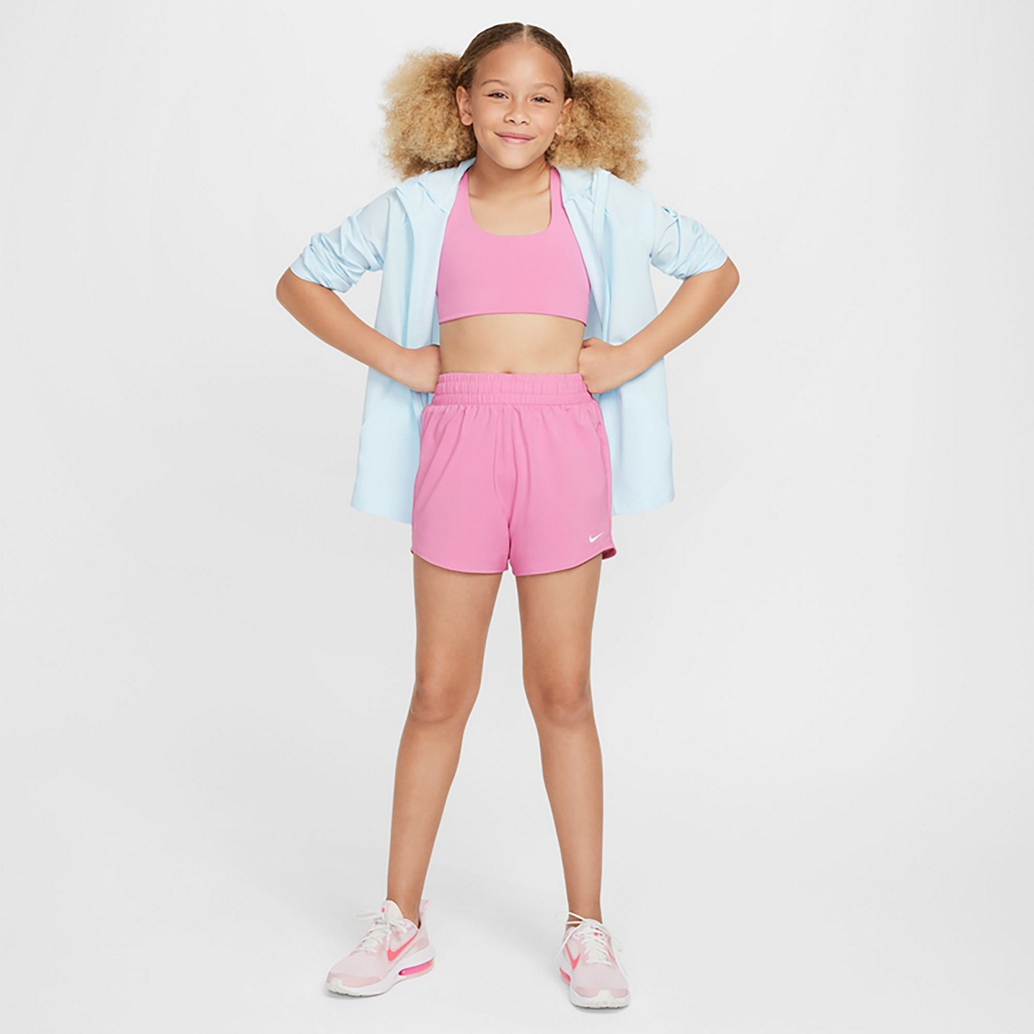 Nike Girls' One Dri-FIT High-Waisted Woven Training Shorts - view number 5