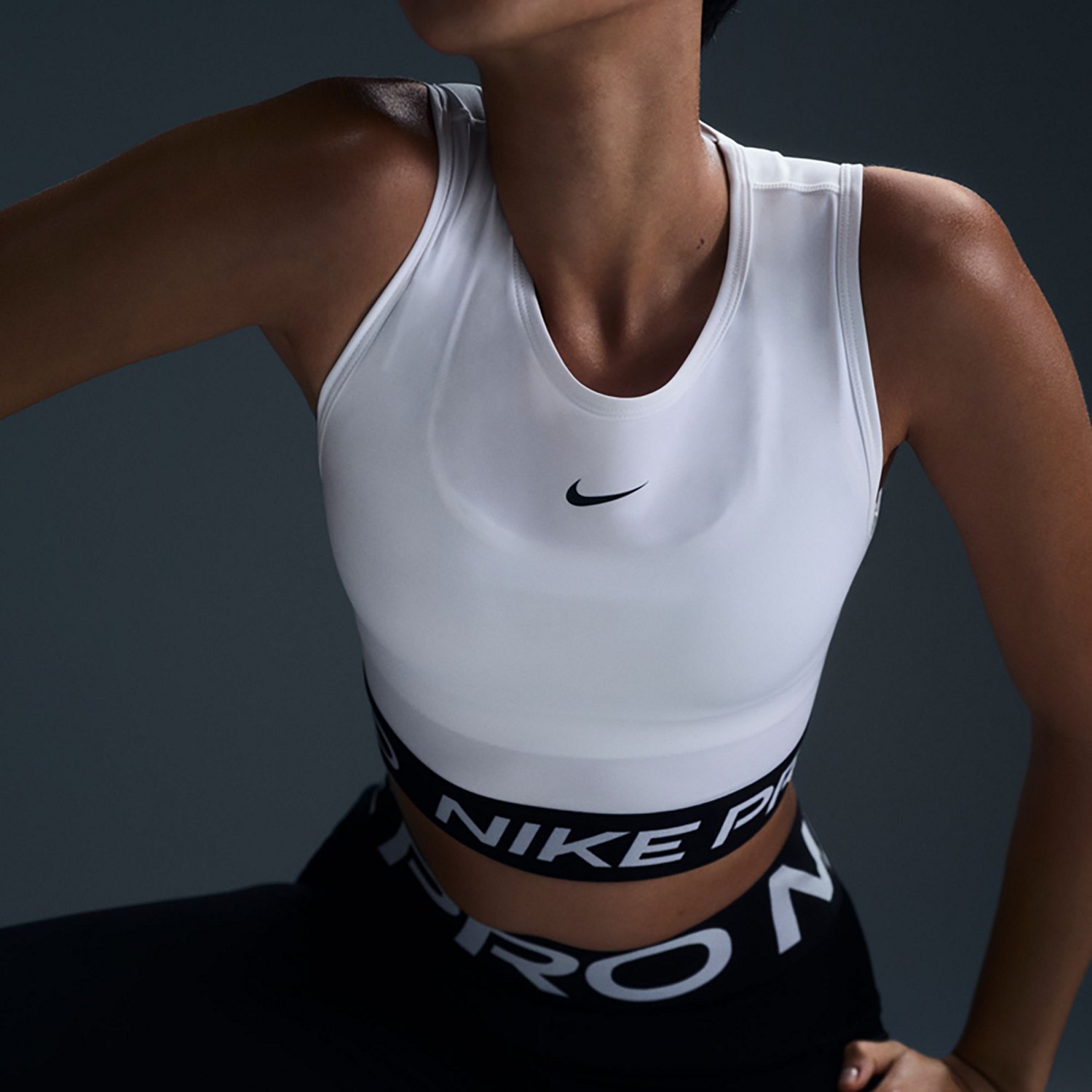 Nike Women's Pro Dri-FIT Cropped Tank Top - view number 4