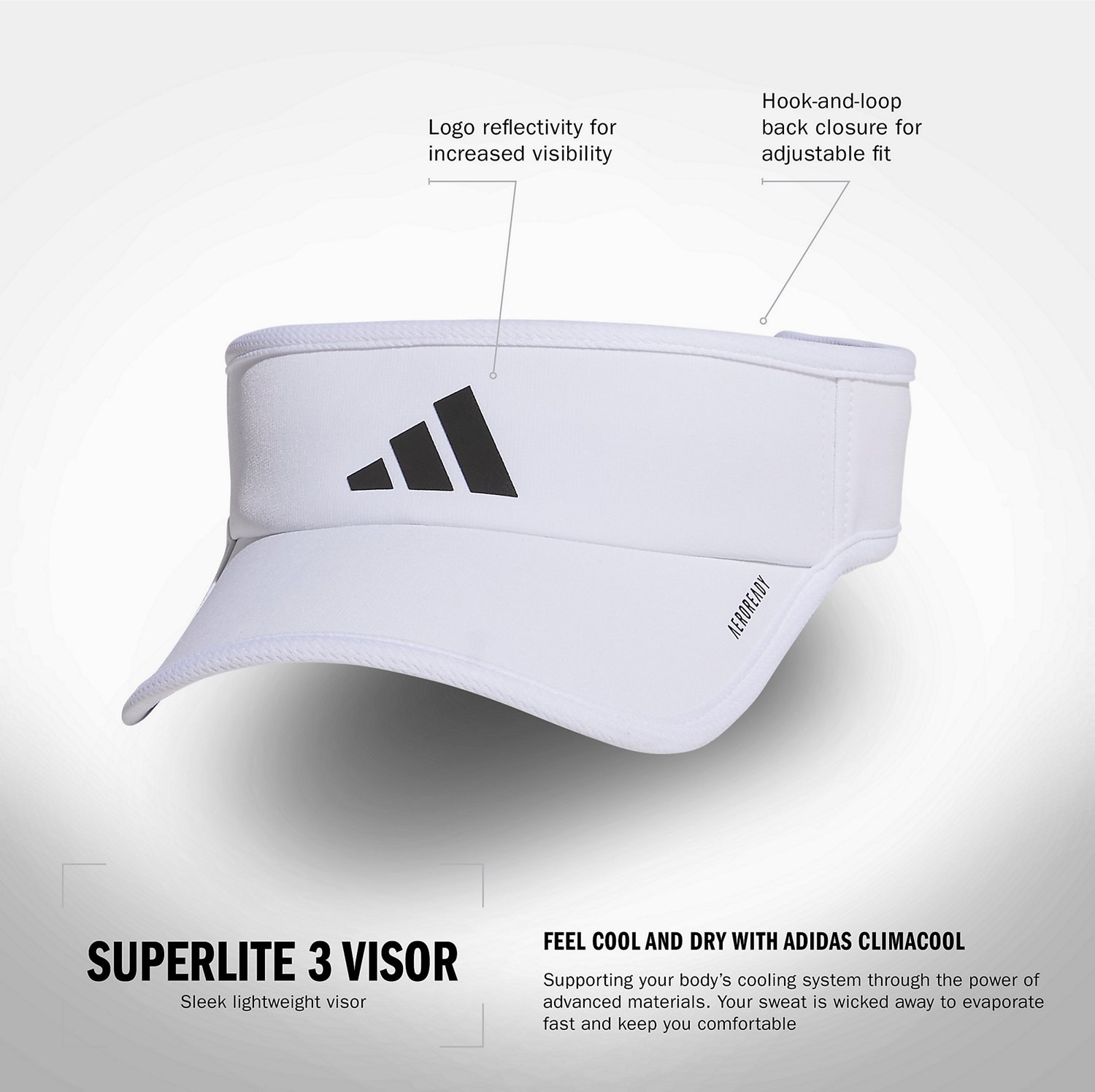 adidas Men's Superlite 3 Visor - view number 5