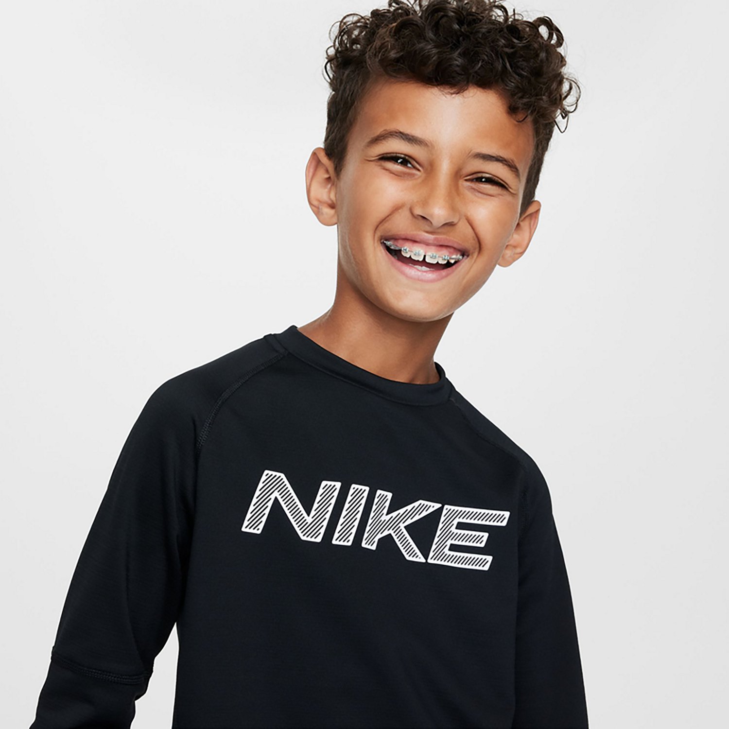Nike Boys' Pro Warm Dri-FIT Long Sleeve Training Top - view number 3