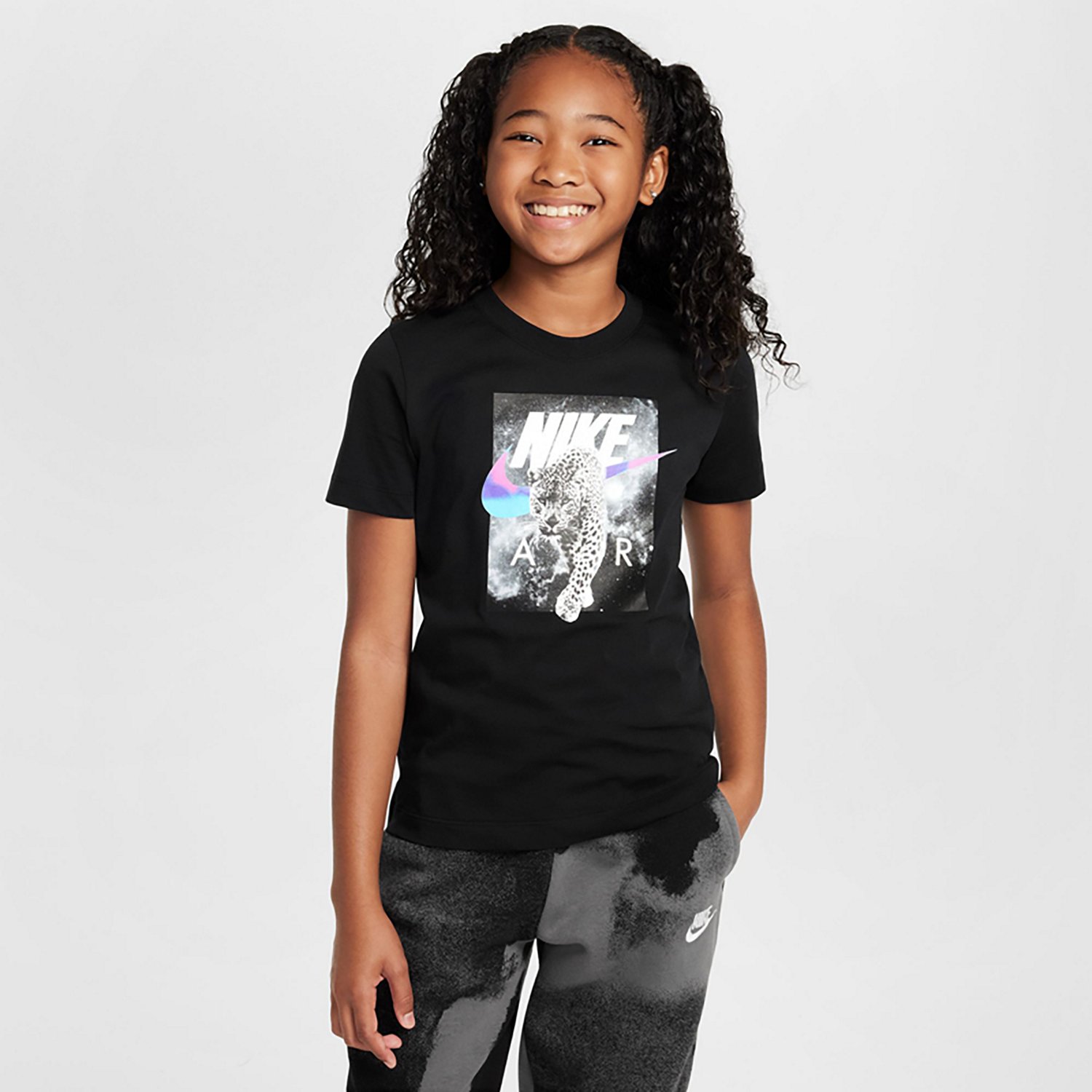 Nike Boys' 4-7 Sportswear Leopard Graphic T-shirt
