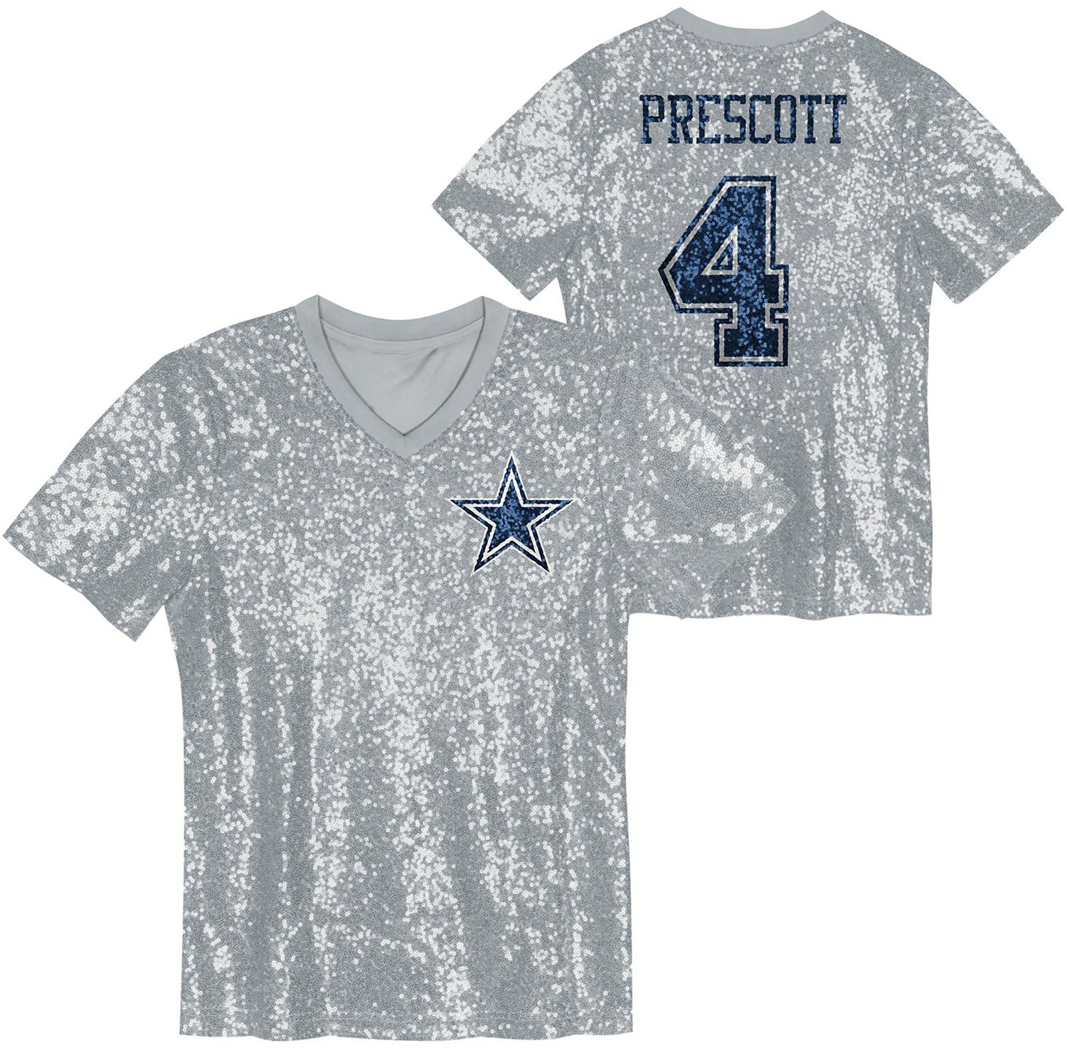 Outerstuff Women's Dallas Cowboys Prescott Sequin Shirt - view number 1