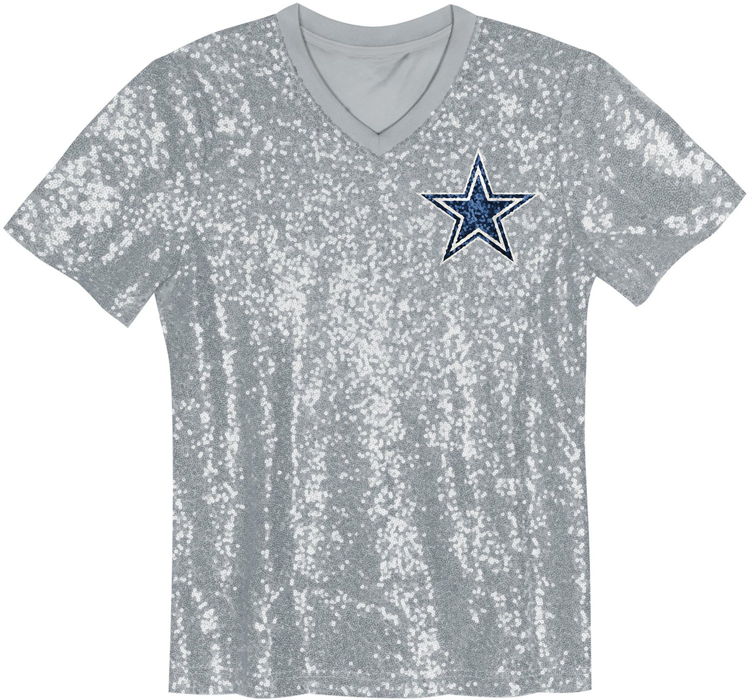 Outerstuff Women's Dallas Cowboys Prescott Sequin Shirt - view number 2