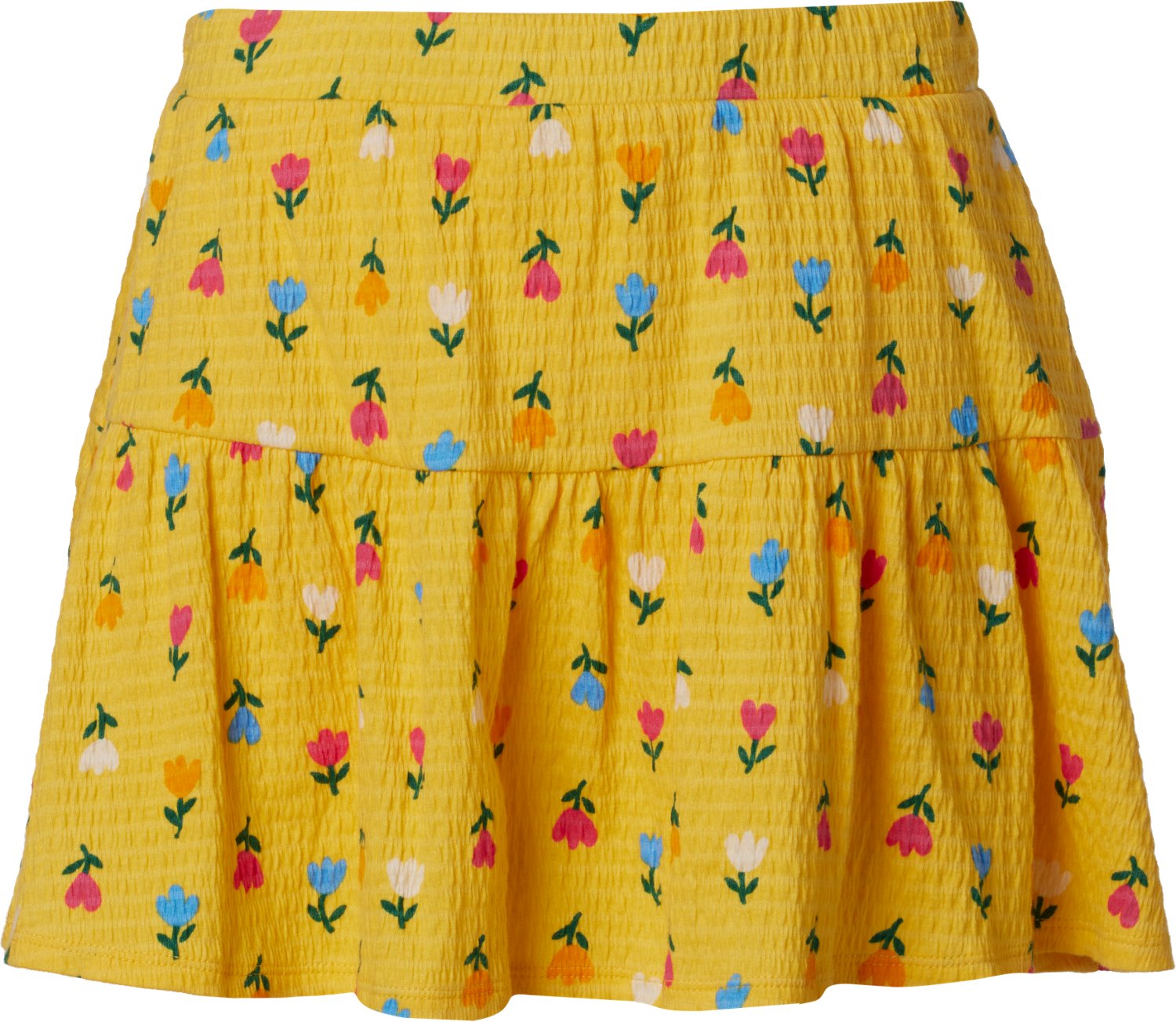 BCG Girls' Tiered Printed Shorts 2.5 in