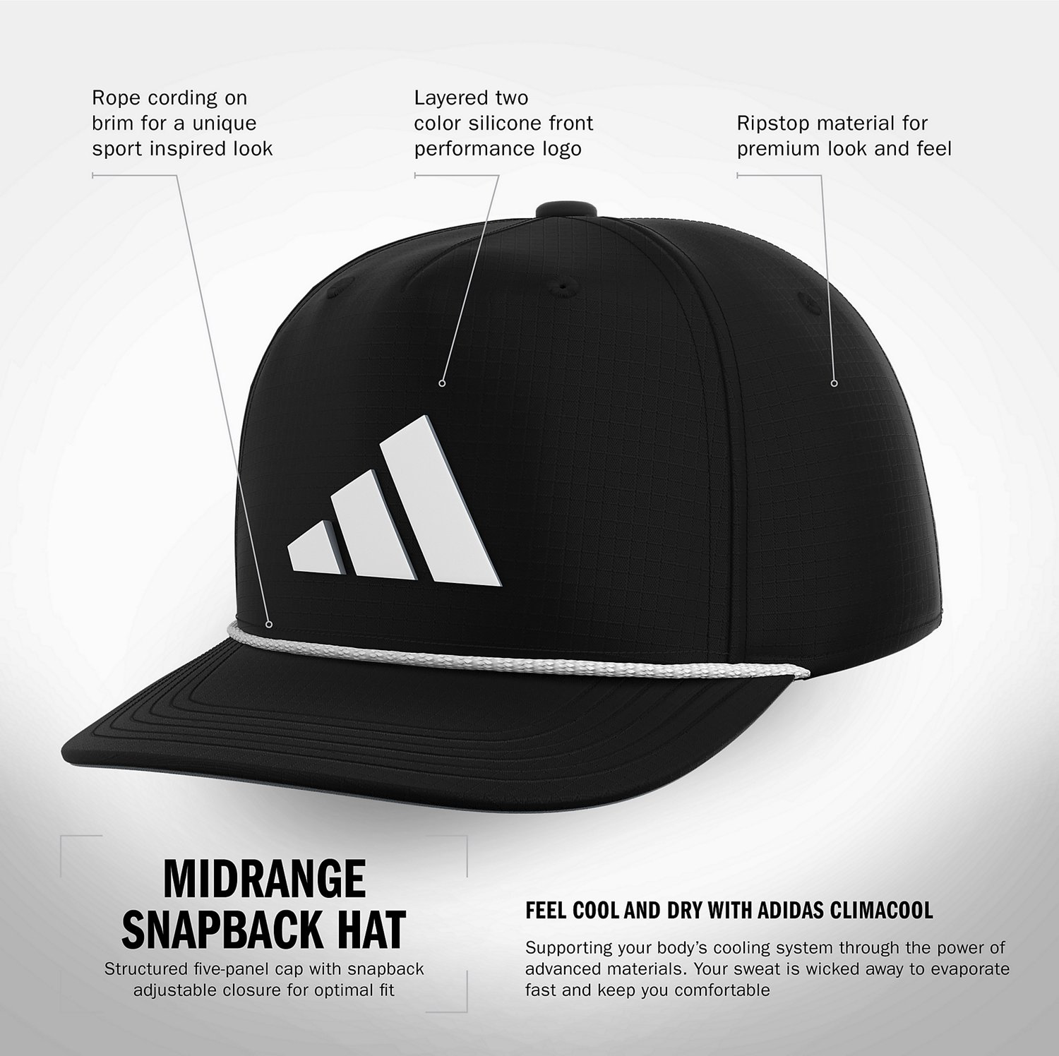 Adidas Men's Midrange Snapback Hat - view number 4