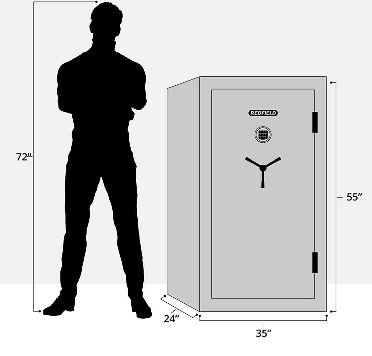 Redfield 48 Long Gun and 8 Handgun Gun Safe - view number 3