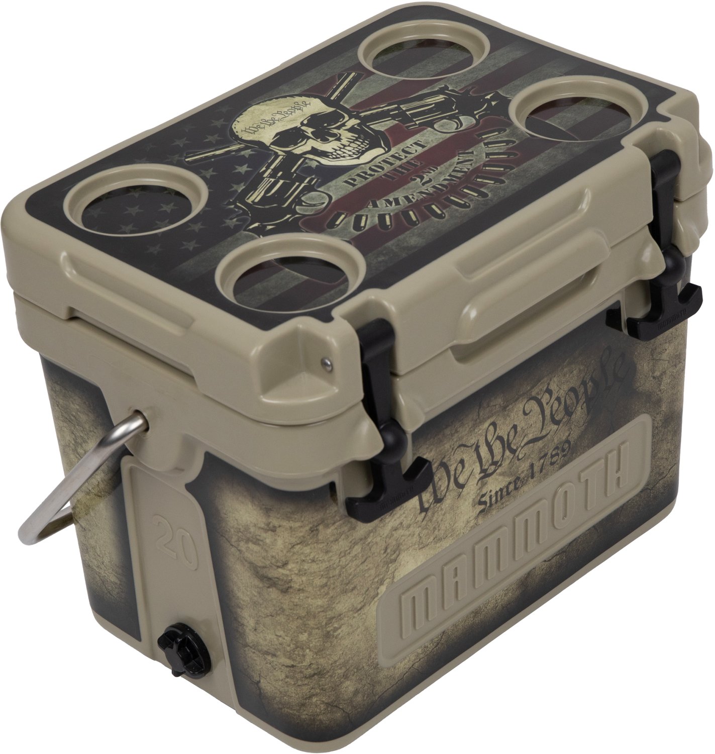 Mammoth Cruiser 20 17 qt 2nd Amendment & US Flag Decal Hard Cooler - view number 2
