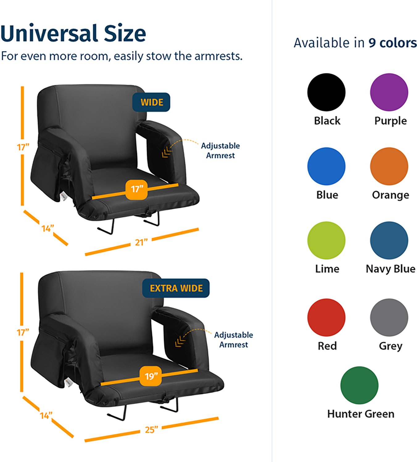 Alpcour Premium Reclining Extra Wide Stadium Seat - view number 4