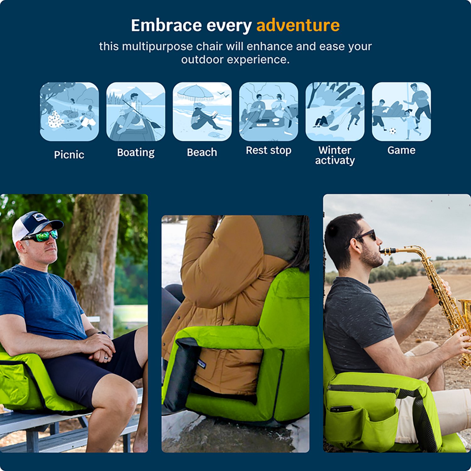 Alpcour Premium Reclining Wide Stadium Seat - view number 6