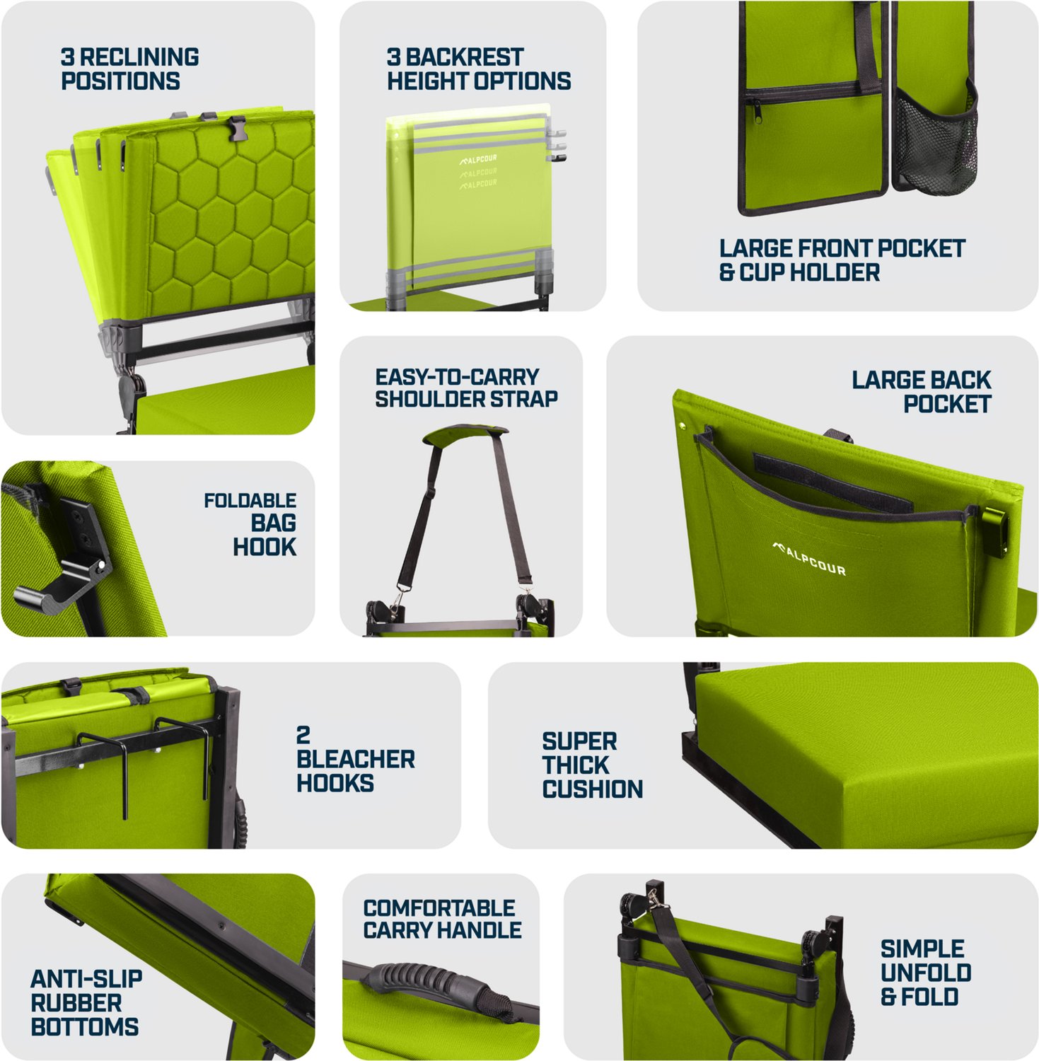 Alpcour Reclining Wide Stadium Seat - view number 3
