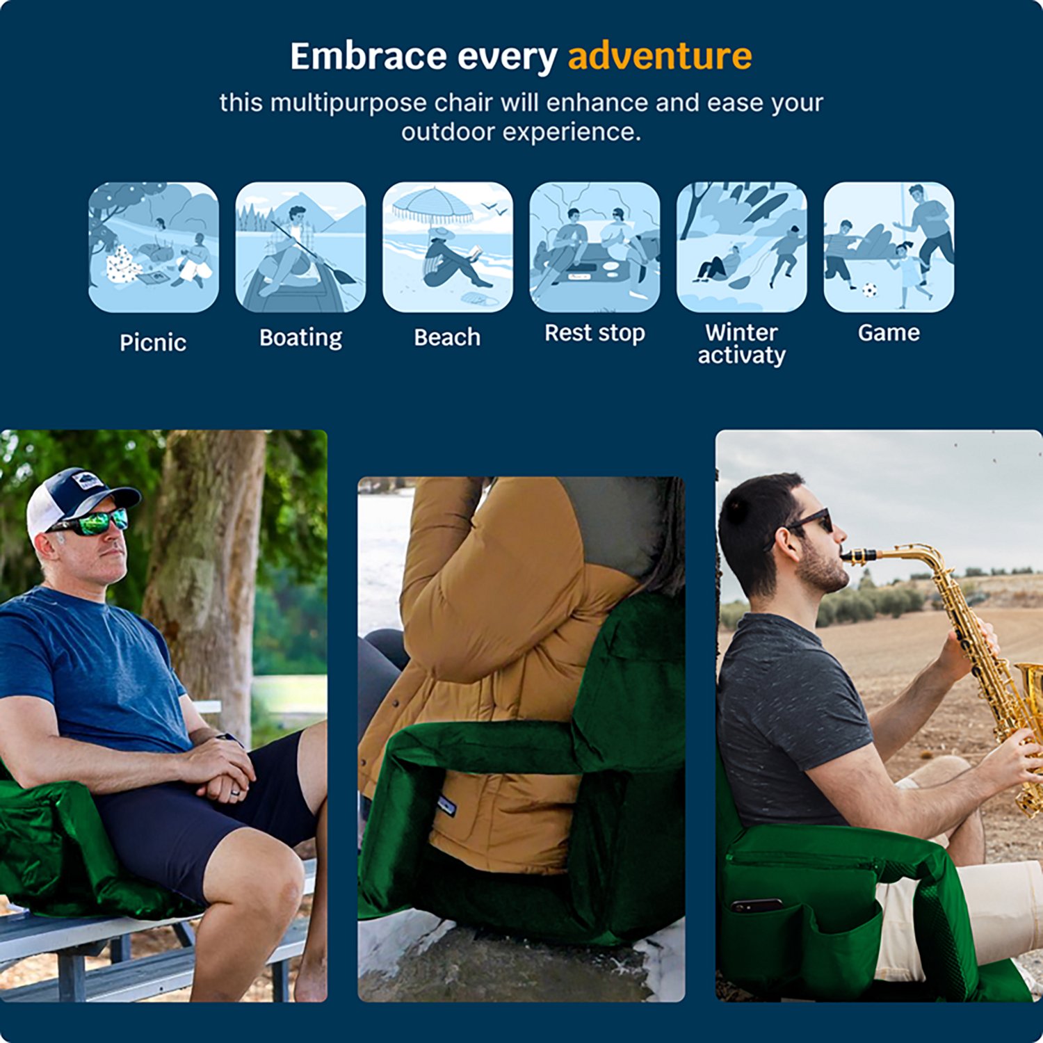 Alpcour Premium Reclining Wide Stadium Seat - view number 6