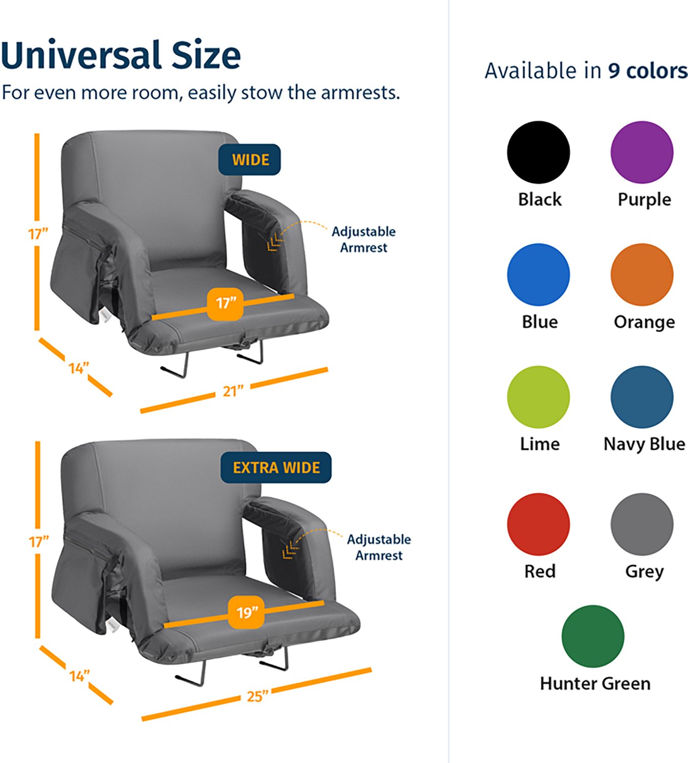Alpcour Premium Reclining Extra Wide Stadium Seat - view number 4