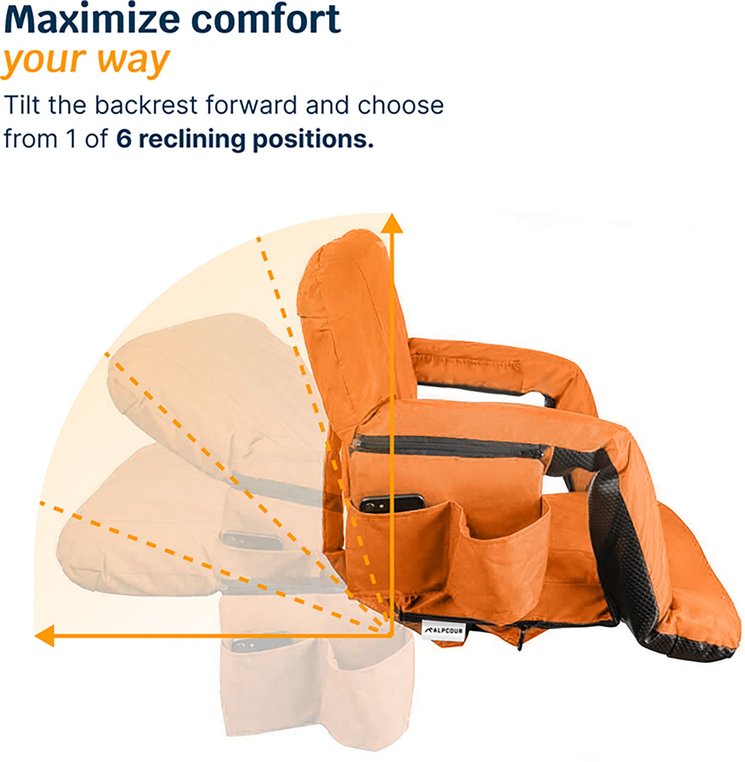 Alpcour Premium Reclining Wide Stadium Seat - view number 3