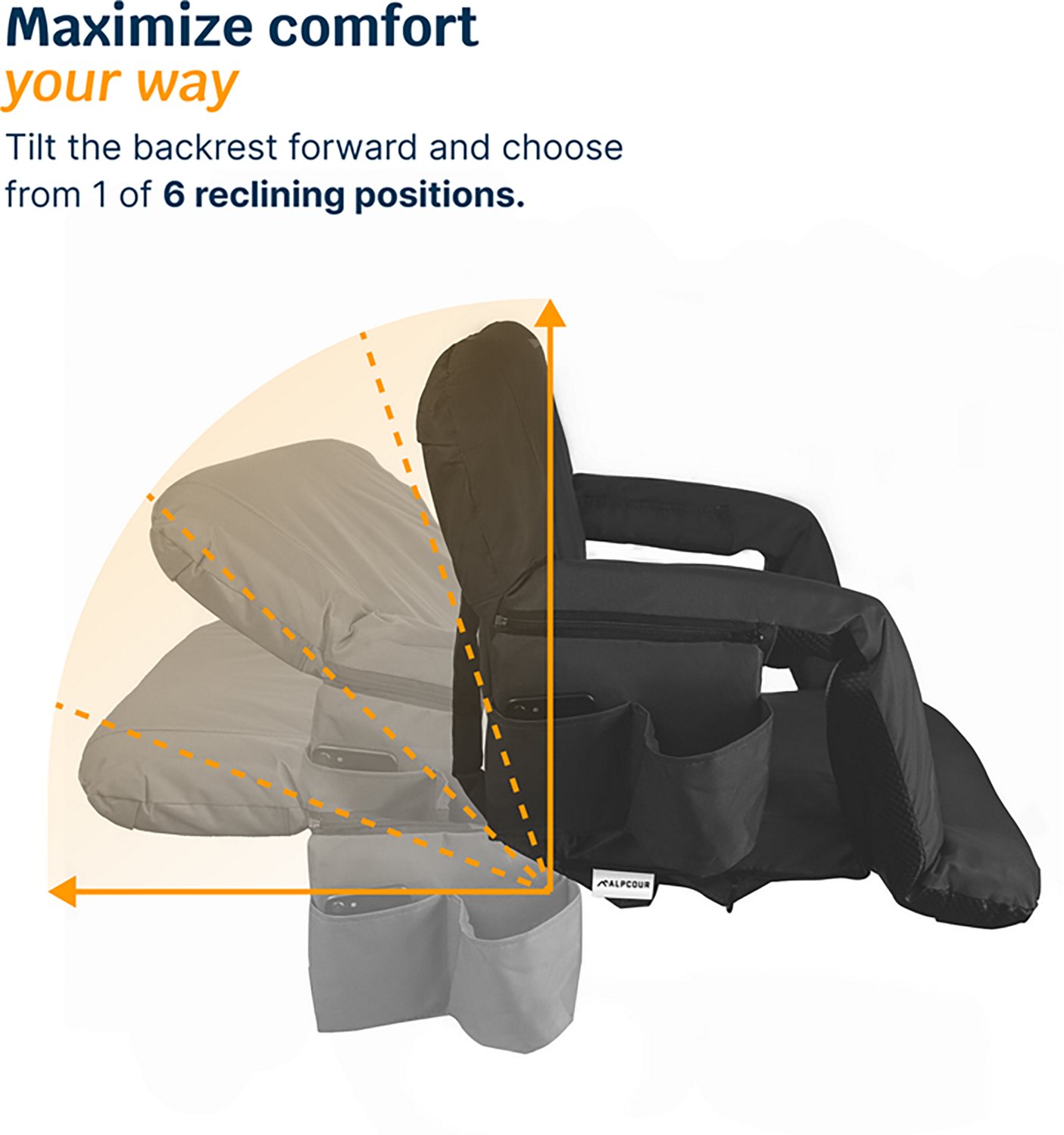 Alpcour Premium Reclining Extra Wide Stadium Seat - view number 3