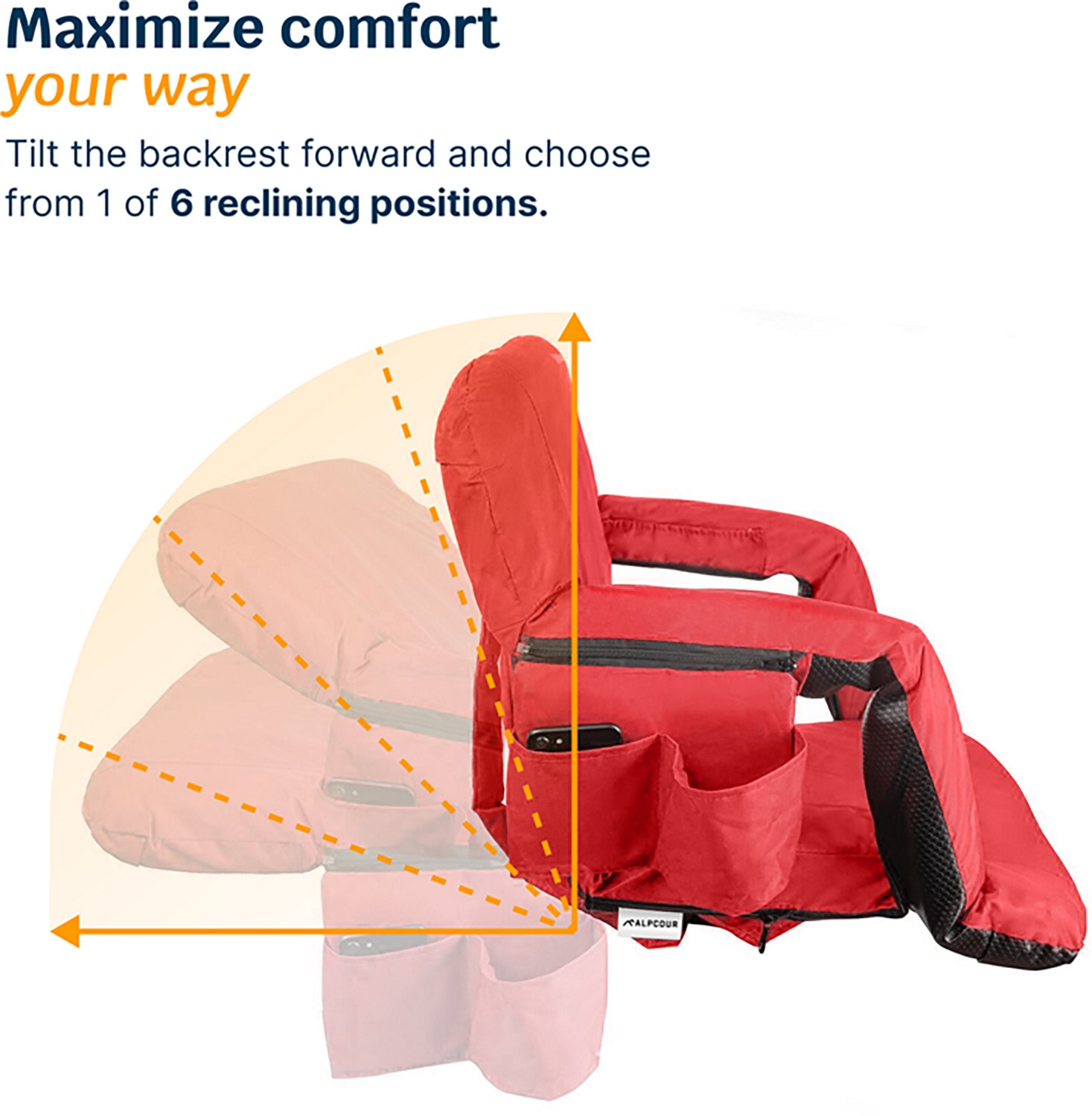 Alpcour Premium Reclining Wide Stadium Seat - view number 3