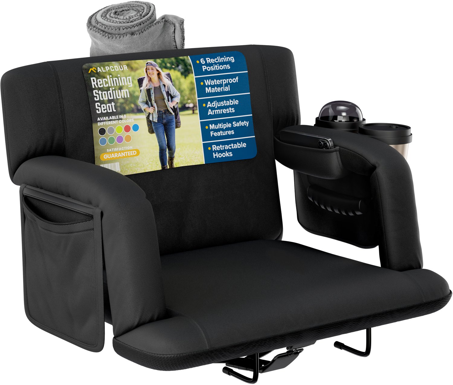 Alpcour Premium Reclining Extra Wide Stadium Seat