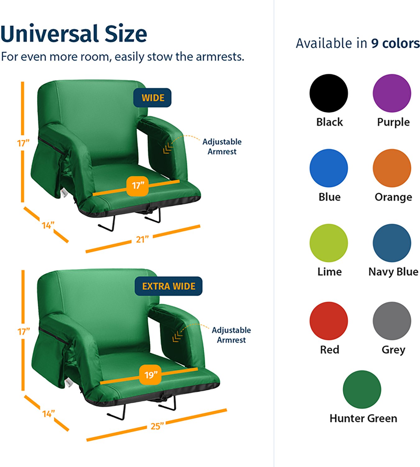 Alpcour Premium Reclining Extra Wide Stadium Seat - view number 4
