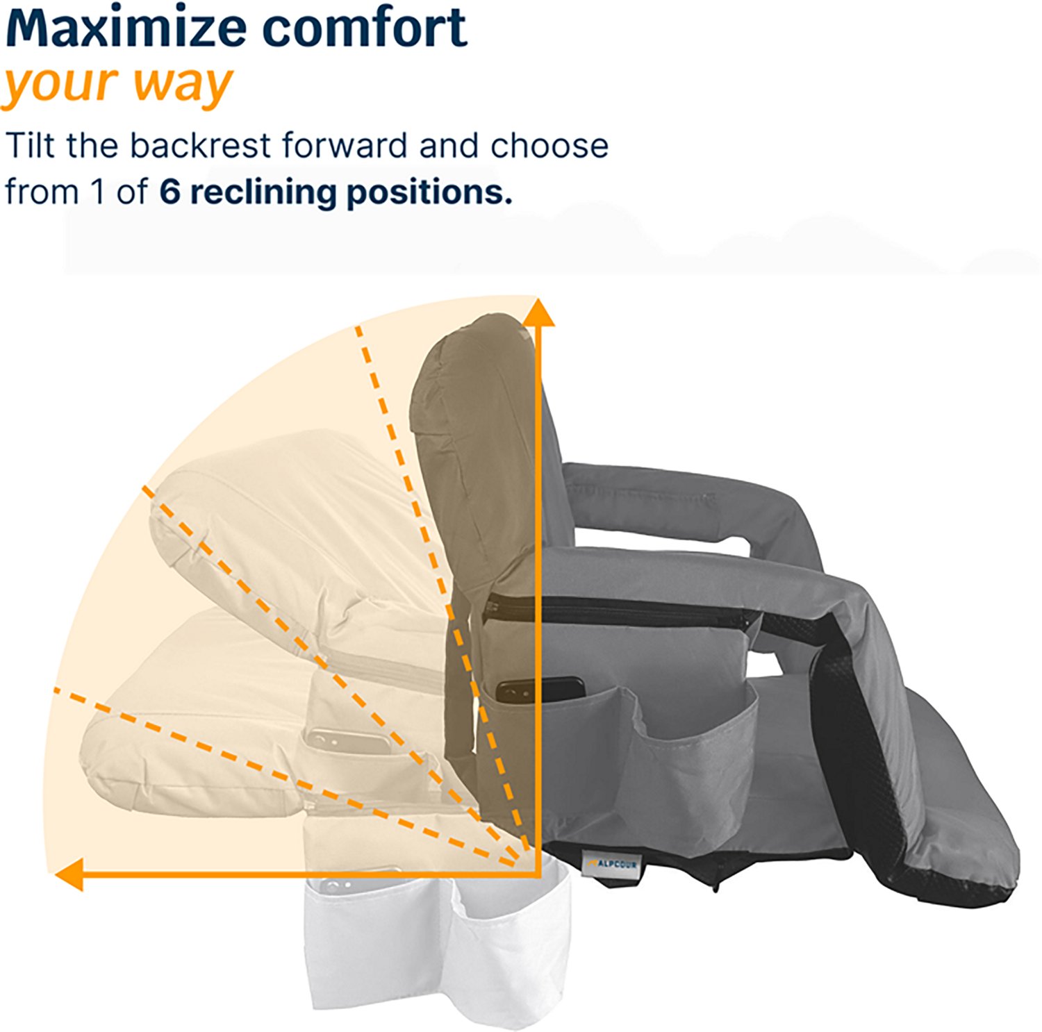 Alpcour Premium Reclining Extra Wide Stadium Seat - view number 3