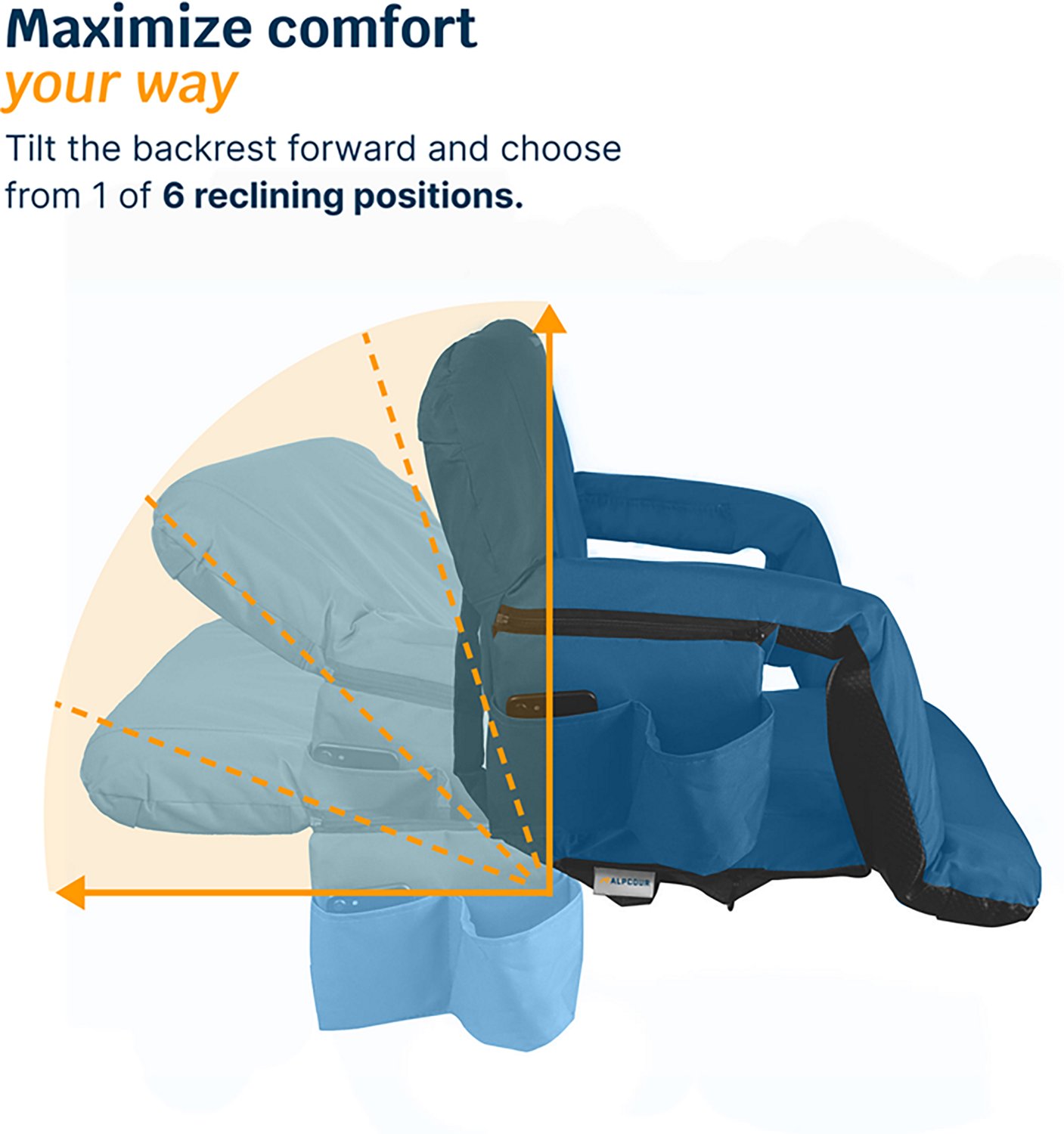 Alpcour Premium Reclining Extra Wide Stadium Seat - view number 3