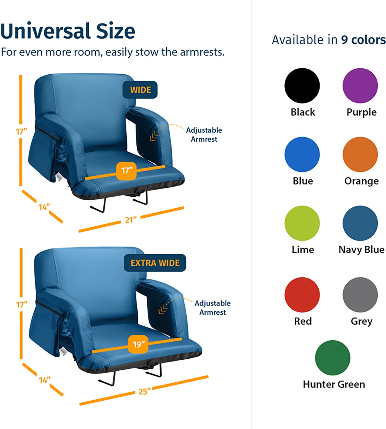 Alpcour Premium Reclining Extra Wide Stadium Seat - view number 4
