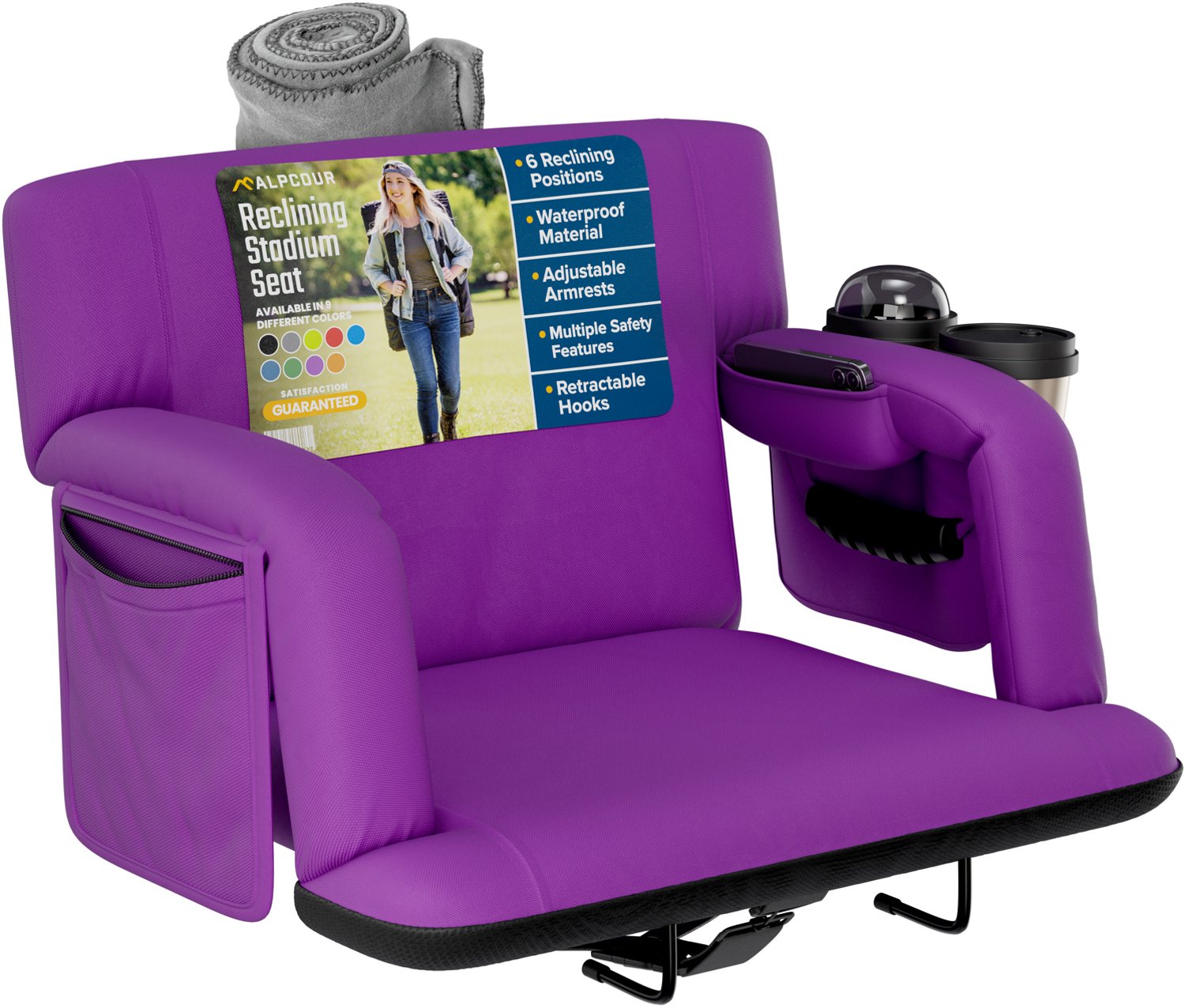 Alpcour Premium Reclining Extra Wide Stadium Seat                                                                                - view number 1