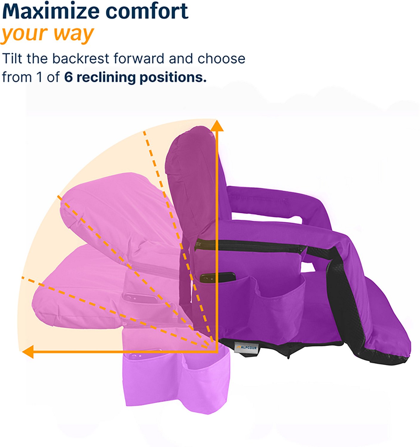 Alpcour Premium Reclining Extra Wide Stadium Seat                                                                                - view number 3