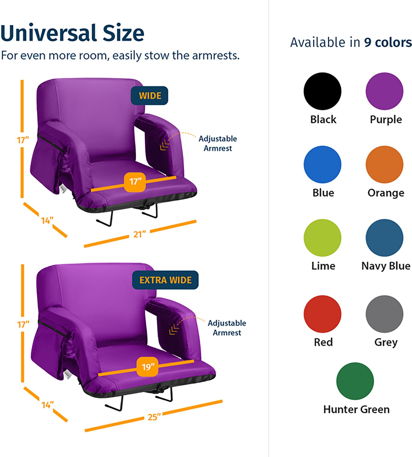 Alpcour Premium Reclining Extra Wide Stadium Seat                                                                                - view number 4