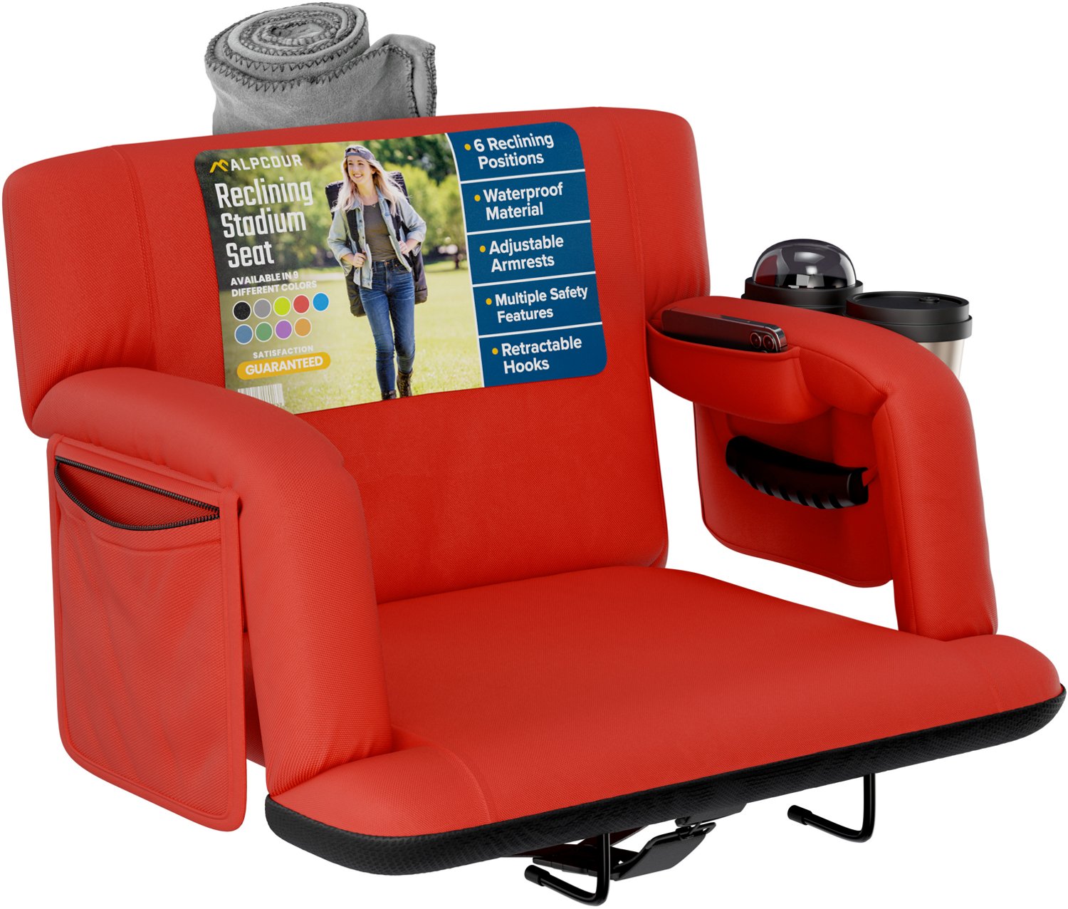Alpcour Premium Reclining Extra Wide Stadium Seat