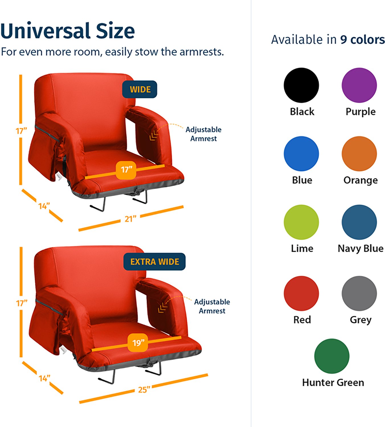 Alpcour Premium Reclining Extra Wide Stadium Seat - view number 4