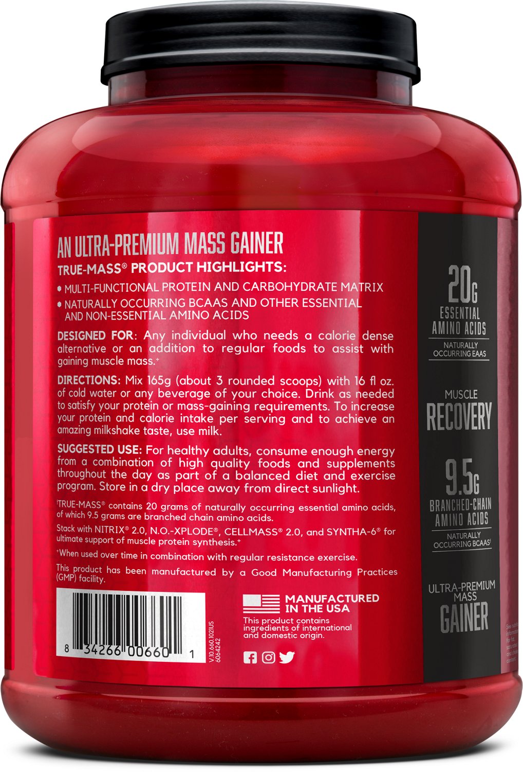 BSN Sports True Mass Protein Powder                                                                                              - view number 3