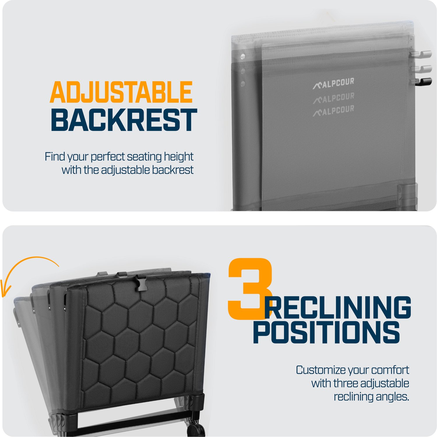 Alpcour Folding Reclining Heated Massage Extra Large Stadium Seat - view number 4