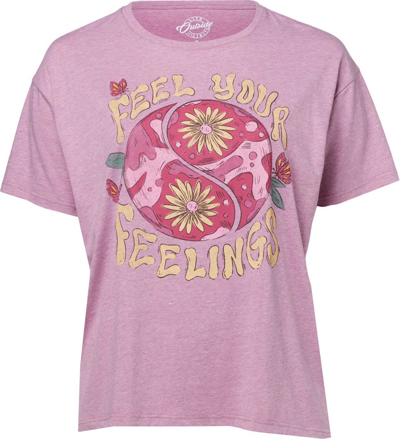 Live Outside the Limits Women's Feel Your Feelings Oversized Graphic T-shirt - view number 2