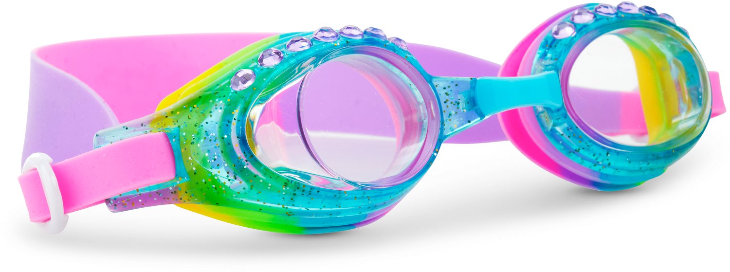 Aqua2ude Girls' Glitter Topstone Swim Goggles