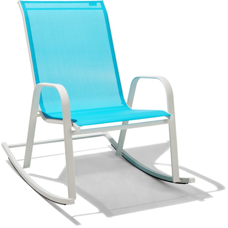 Mosaic Livingston Oversize Sling Stack Rocker Chair Turquoise/Aqua - Patio Accessories/Heating at Academy Sports