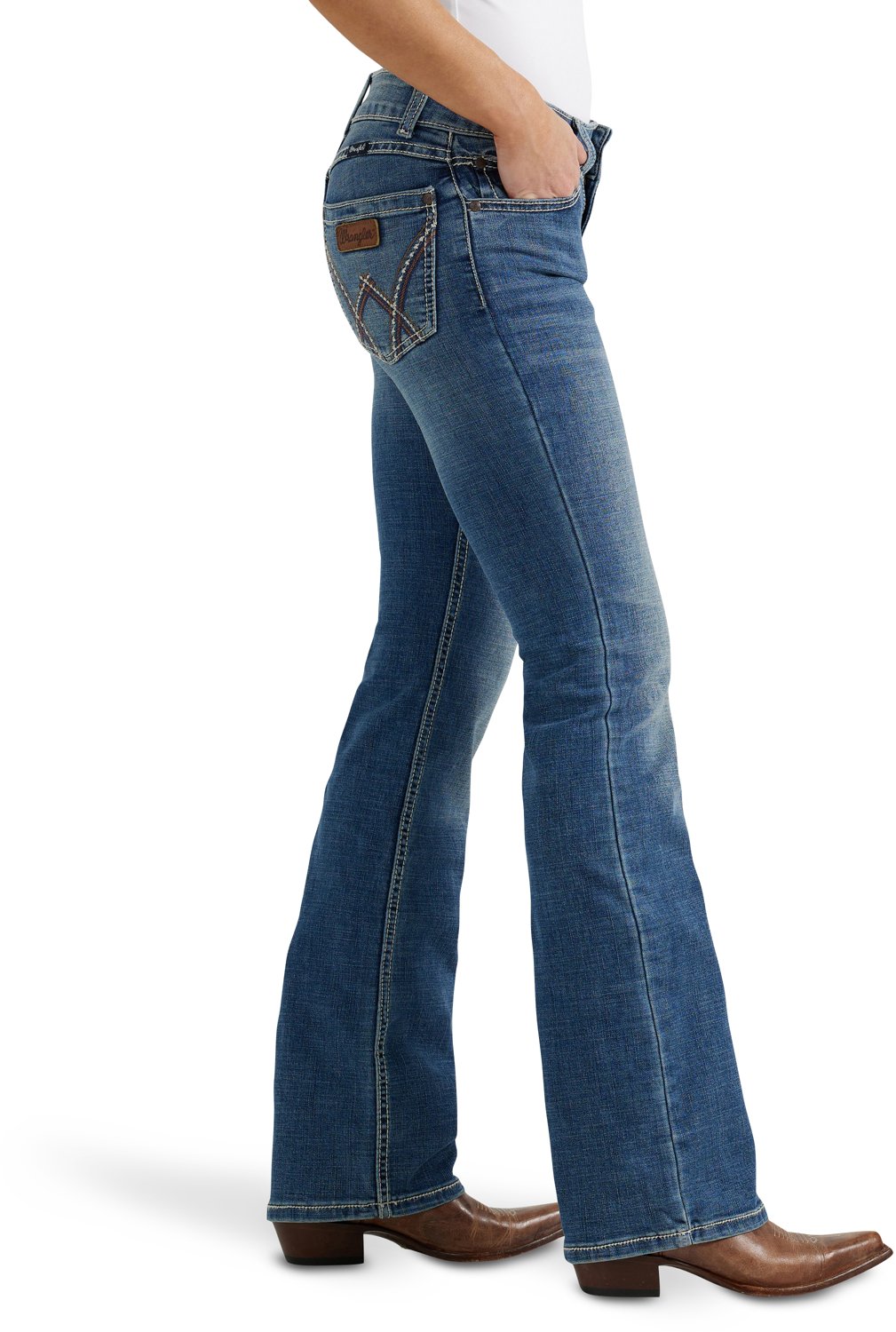Wrangler Women's Retro Mae Mid Rise Regular Fit Jeans - view number 3