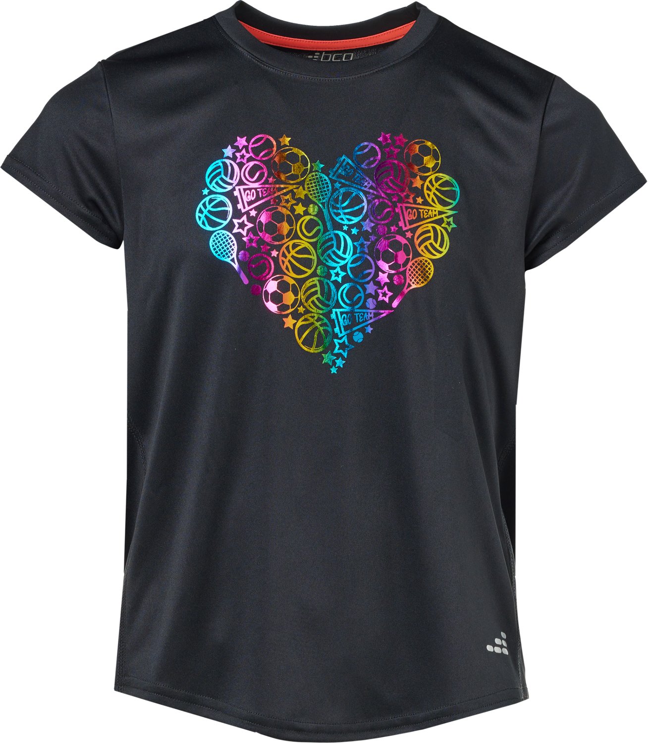 BCG Girls' Training Turbo Multi Heart T-shirt                                                                                    - view number 1