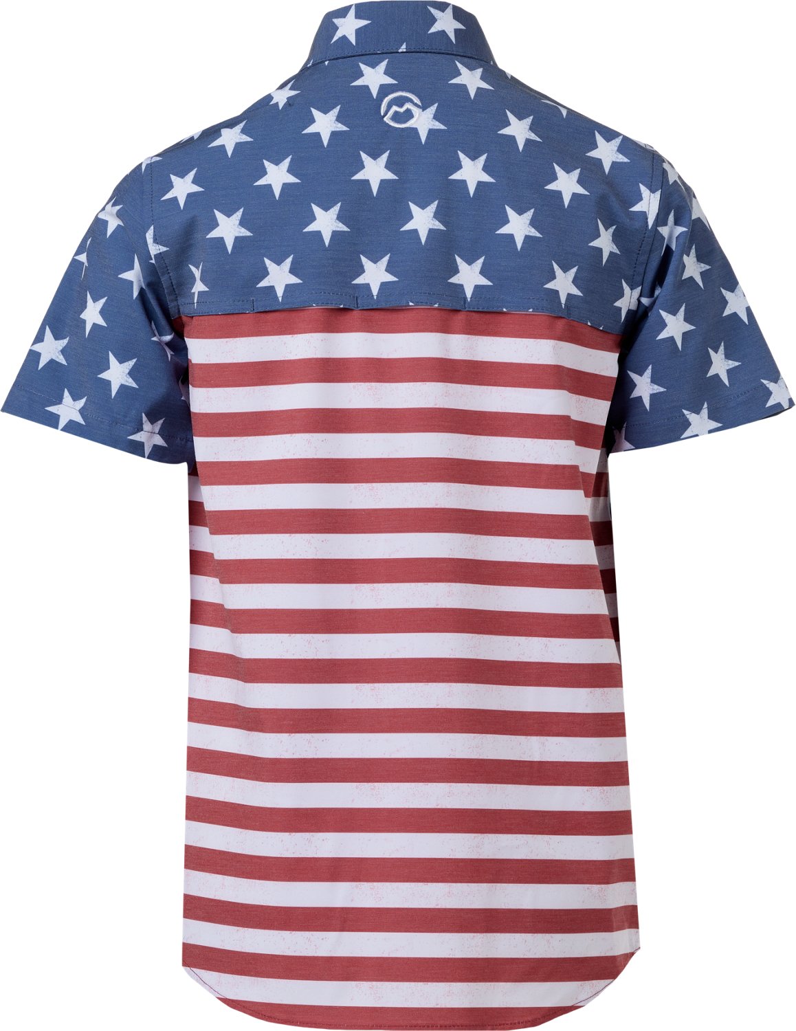 Magellan Outdoors Boys' Americana Blocked Button Down Shirt                                                                      - view number 2