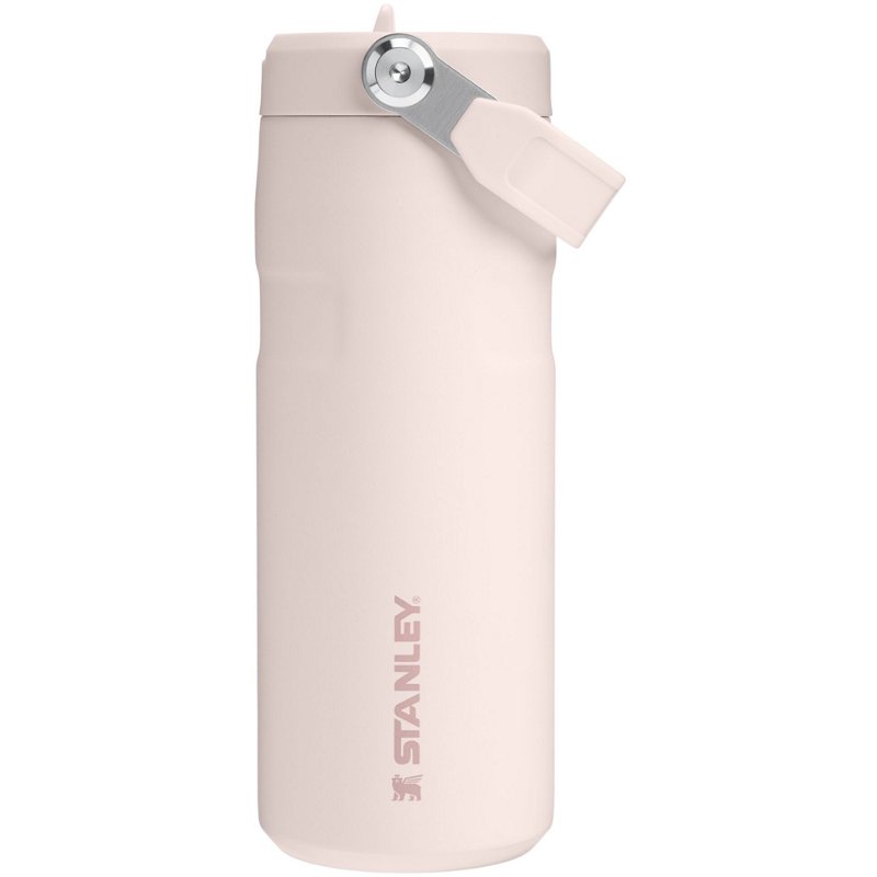 Stanley IceFlow 16 oz. Flip Straw Lid Water Bottle Rose Quartz - Thermos/Cups &koozies at Academy Sports