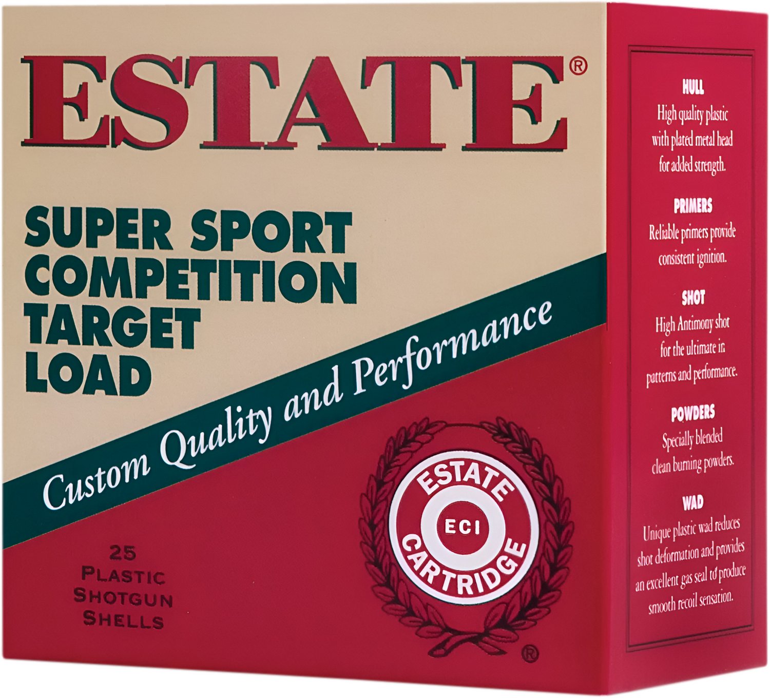 Estate Cartridge Super Sport Competition Target Load 12 Gauge Shotshells - 100 Rounds