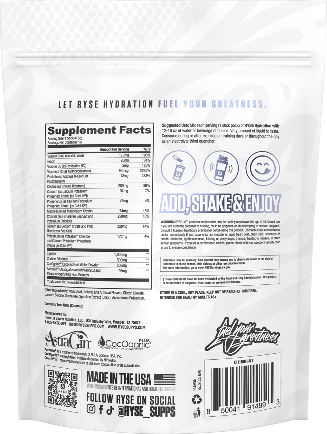 Ryse Core Hydration Sticks 16-Pack - view number 2